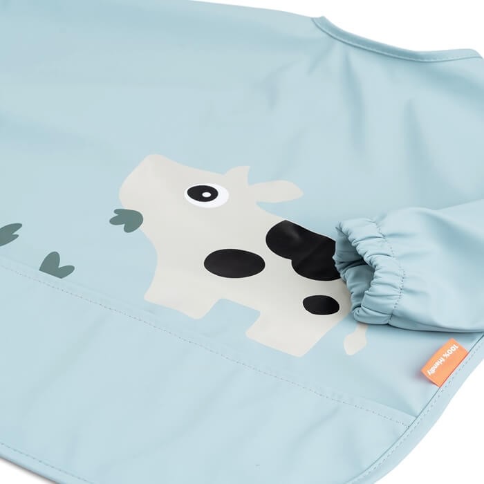 Śliniak z rękawami 6-18m Tiny Farm Blue / Done by Deer