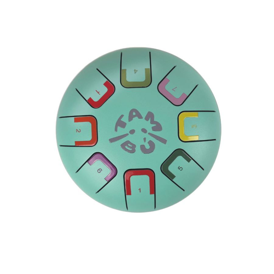 Bębenek językowy Baby Tambu śr. 15cm - Teal Peal / Juegaconmigo