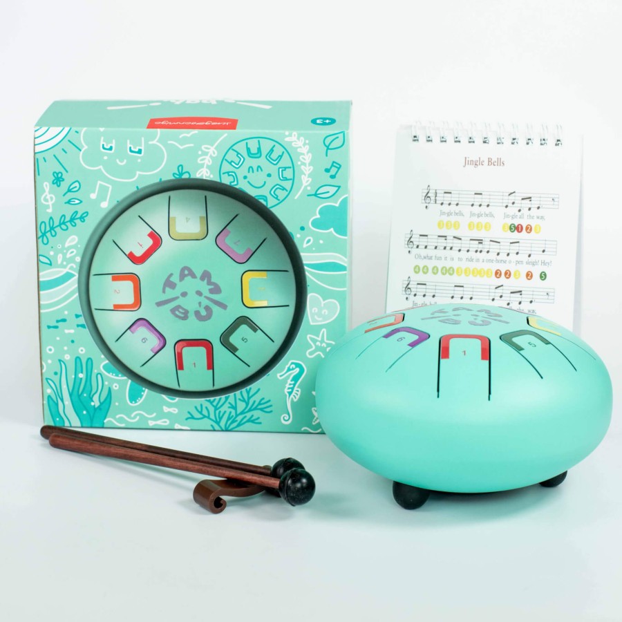 Bębenek językowy Baby Tambu śr. 15cm - Teal Peal / Juegaconmigo