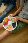 LARGE SNACK SPINNER duży pojemnik na przekąski, Macaron Blue / GOBE