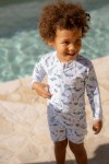 Swimsuit z długim rękawem Ocean Sea Life / Little Dutch