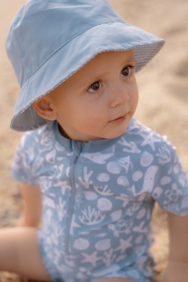 Swimsuit z krótkim rękawem Sea Life Ocean Blue / Little Dutch