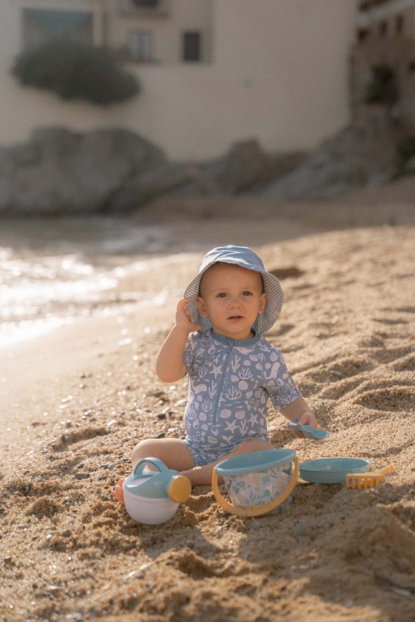 Swimsuit z krótkim rękawem Sea Life Ocean Blue / Little Dutch