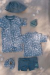 Swimsuit z krótkim rękawem Sea Life Ocean Blue / Little Dutch