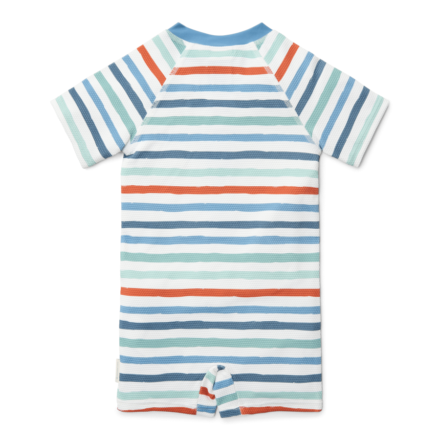 Swimsuit z krótkim rękawem Stripes / Little Dutch