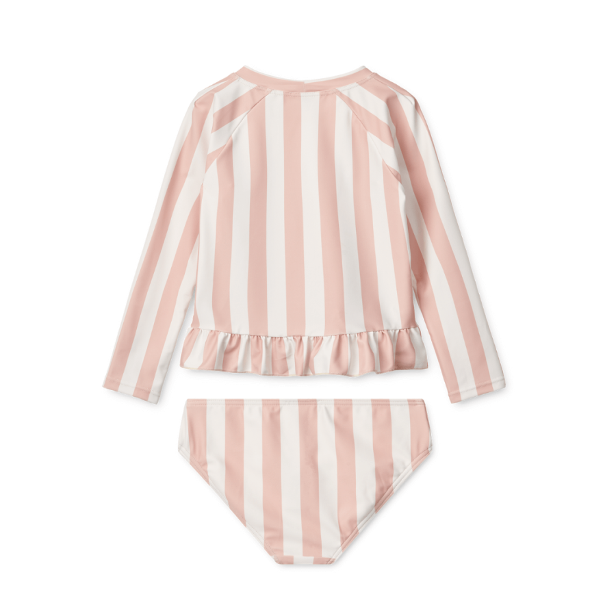 Kąpielowy komplet Dagny - stripe sorbet rose, creme de la creme / Liewood