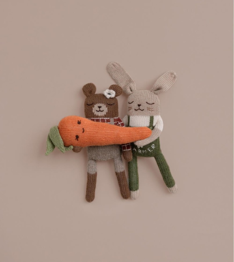 Dziergany królik z wełny alpaki - little farmer / Main Sauvage