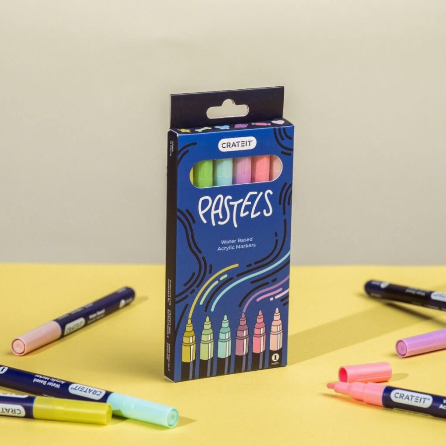 Markery 1mm - Pastel - 6szt / CRATEIT