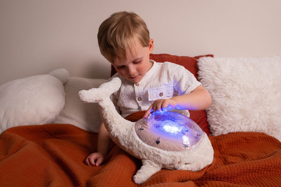 Lampka z projekcją świetlną - Wieloryb biały / Cloud b® Tranquil Whale™ White Family