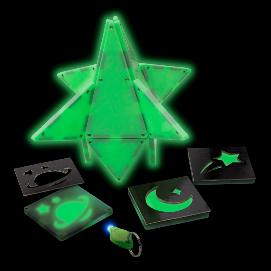 Klocki magnetyczne Glow 16 el. / Magna-Tiles