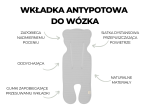 Wkładka antypotowa do fotelika i spacerówki 2+ Rose / Sleepee