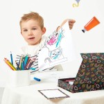 Zestaw przyborów do kolorowania kredki flamastry Coloring box 42 el. 3+ / Janod