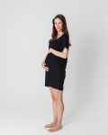 Koszula do spania i karmienia Francesca One Size - czarna / piapimo