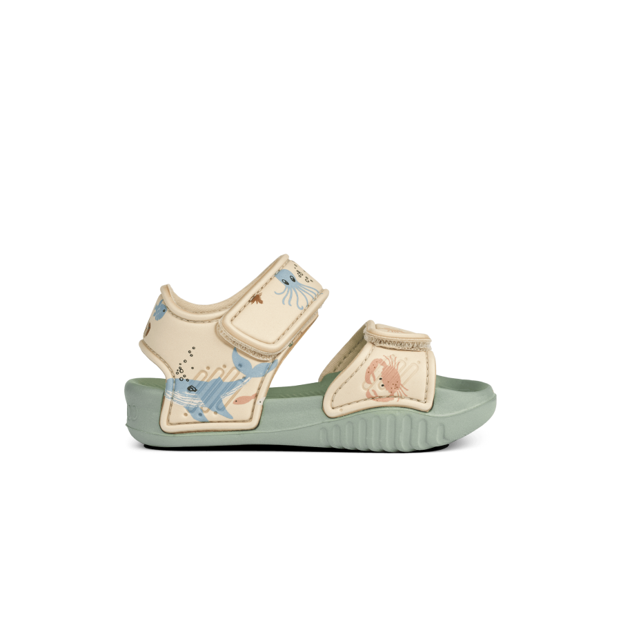 Sandały z paskami Blumer - sea creature, sandy / Liewood