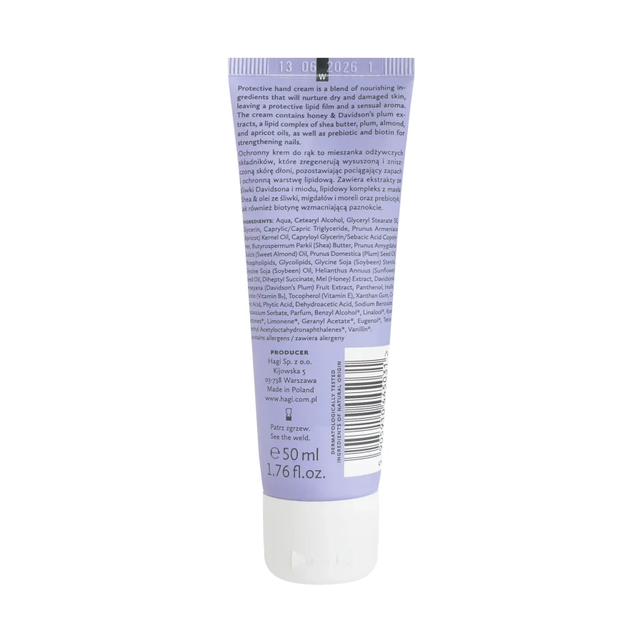 Naturalny, naprawczy krem do rąk i paznokci - Na Śliwki, 50 ml / Hagi