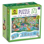 Puzzle 123 – MATEMATYCZNE puzzle dla najmłodszych – DŻUNGLA / Ludattica