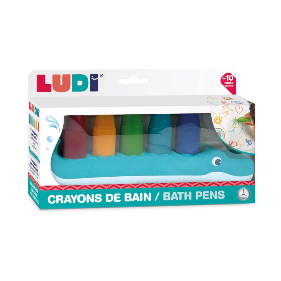 Krokodyl z kredkami do rysowania w kąpieli / LUDI