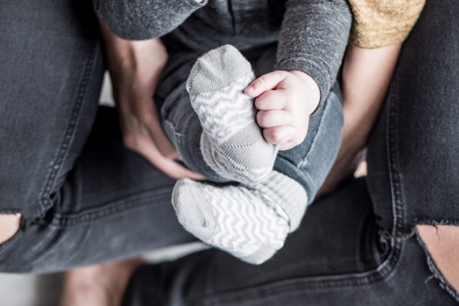 Skarpetki niemowlęce Stay-on-Socks, Grey / KipKep