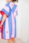 Dwustronne poncho kąpielowe dla dzieci Cherry Red / QUUT