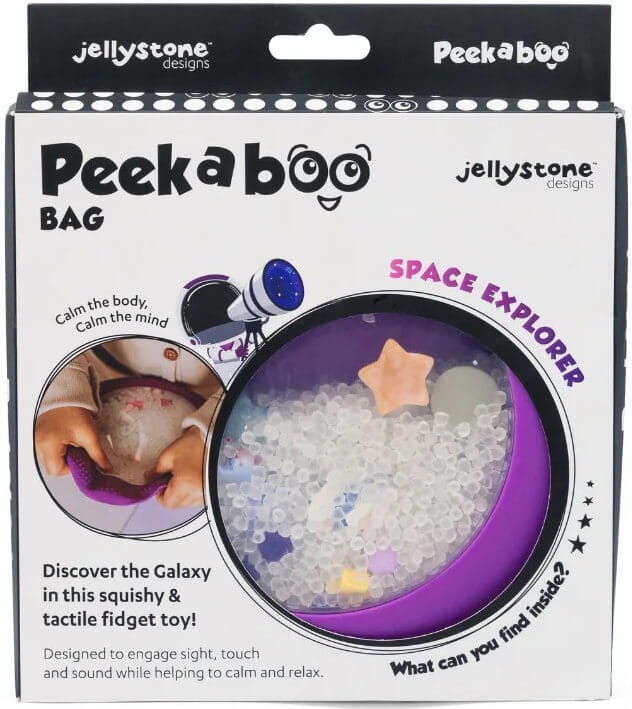 Sensoryczny dysk z figurkami A-Ku-Ku! Peekaboo - Galaktyka / Jellystone