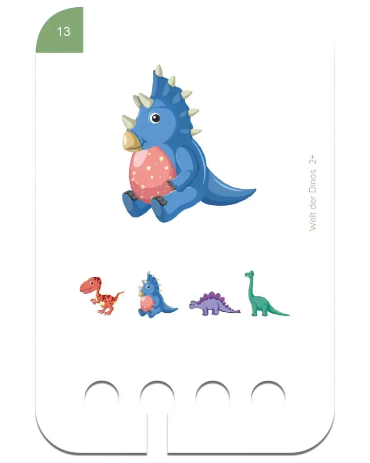 Rozpoznawanie Dinozaurów. Karty WiemTo dla dzieci 2+ / WiemTo