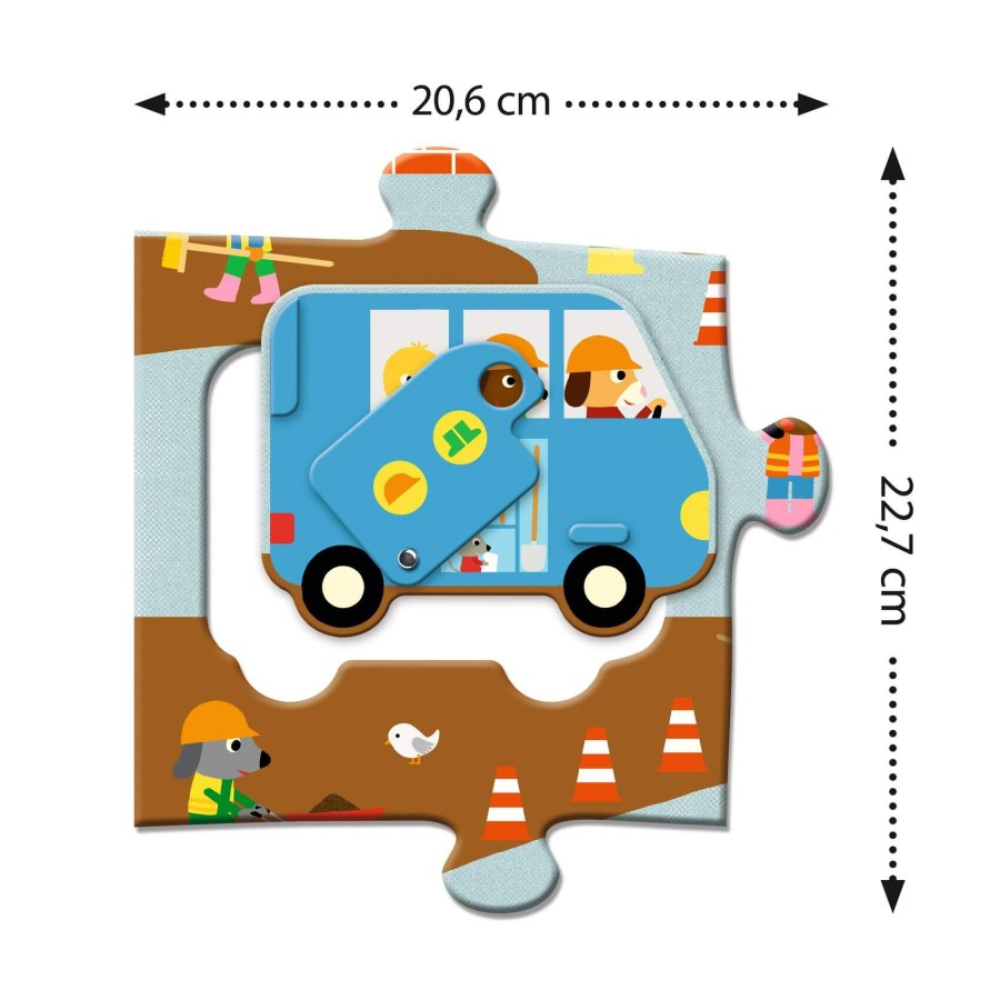 Puzzle kartonowe gigant PLAC BUDOWY / Djeco