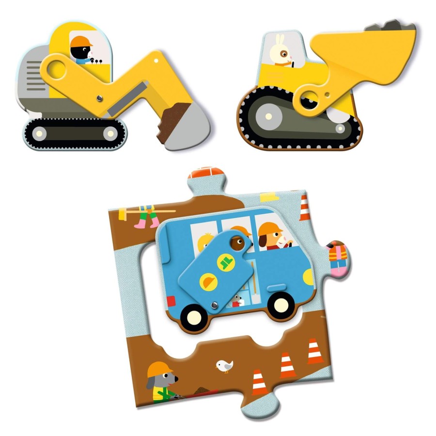 Puzzle kartonowe gigant PLAC BUDOWY / Djeco