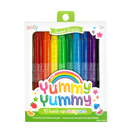 Pachnące kredki świecowe Yummy, 10 kredek / Ooly