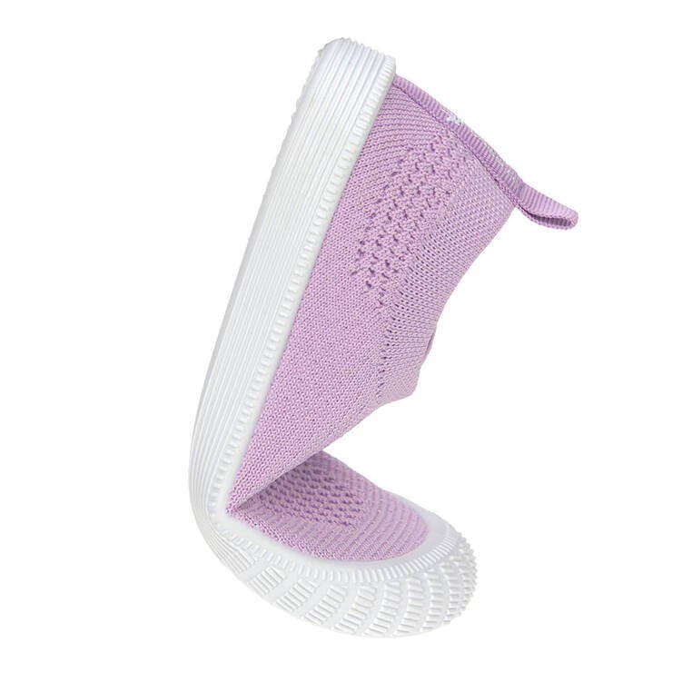 Ultrawygodne elastyczne trampki dziecięce z antypoślizgową podeszwą Splash & Fun lilac / Lassig
