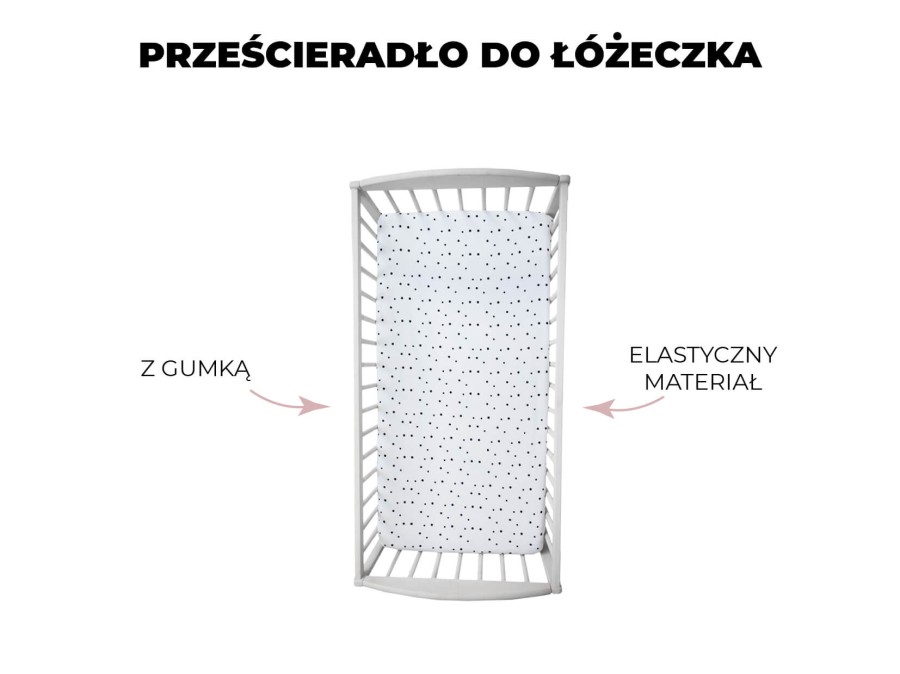 Prześcieradło do łóżeczka We Care Eukaliptus / Sleepee