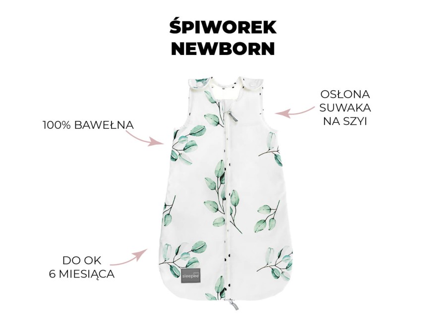 Śpiworek do spania Newborn Green Forest / Dobre Liski by Sleepee