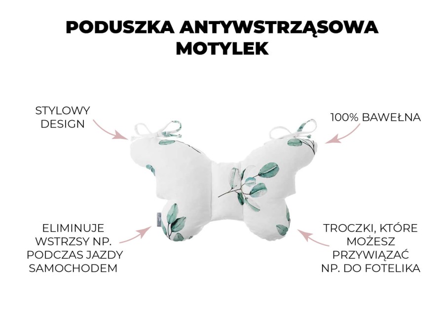 Poduszka Antywstrząsowa Motylek Eukaliptus / Sleepee