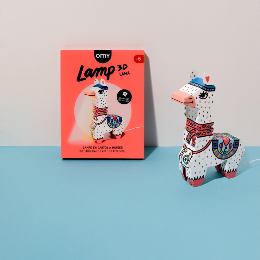 Zestaw kreatywny DIY Lampa 3D - lama / OMY