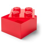 Pojemnik klocek Brick 4 z pokrywką - Czerwony / LEGO®