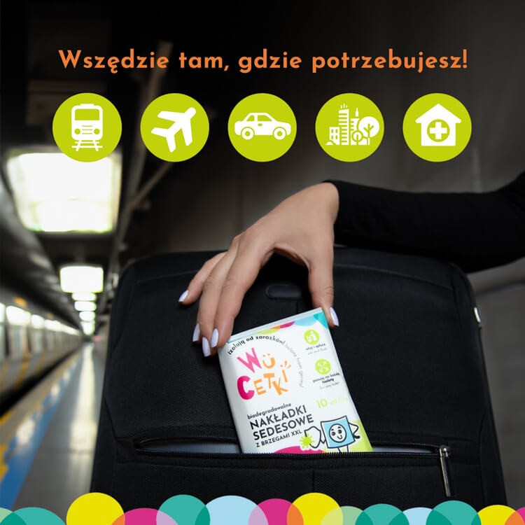 Jednorazowe nakładki na toaletę dla dzieci i dorosłych – wydłużone brzegi, 3 opakowania 10 szt. / WuCetki