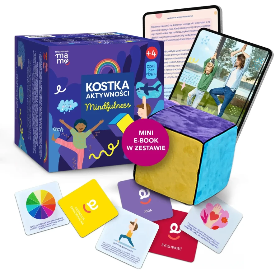 Kostka aktywności - mindfulness. Gra + mini e-book 4+ / rozwojowa mama