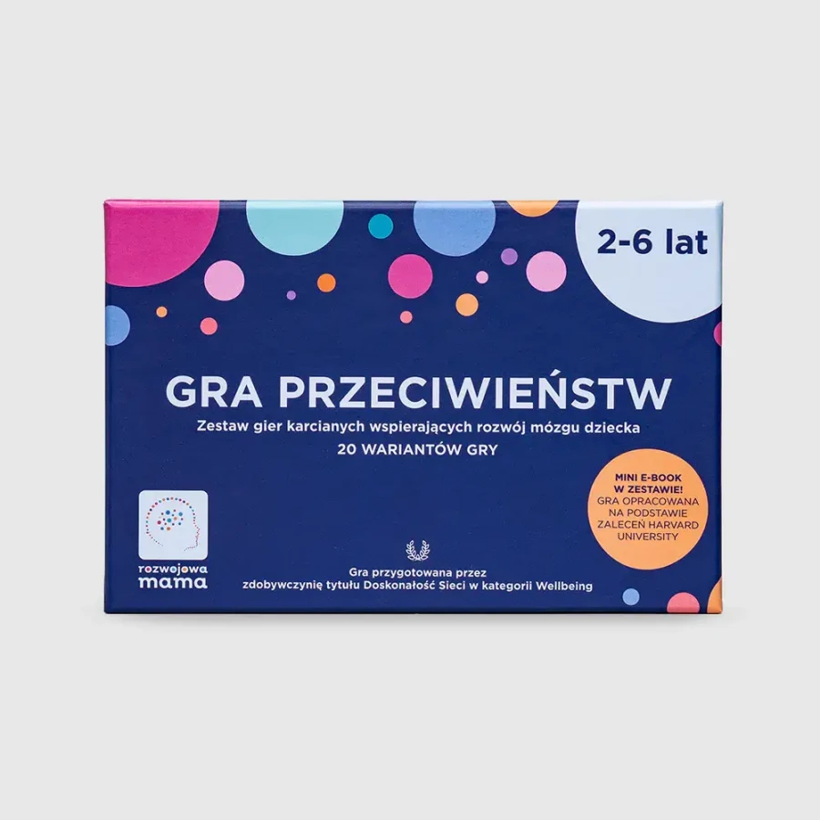 Gra przeciwieństw - zestaw gier karcianych + mini e-book 2+ / rozwojowa mama