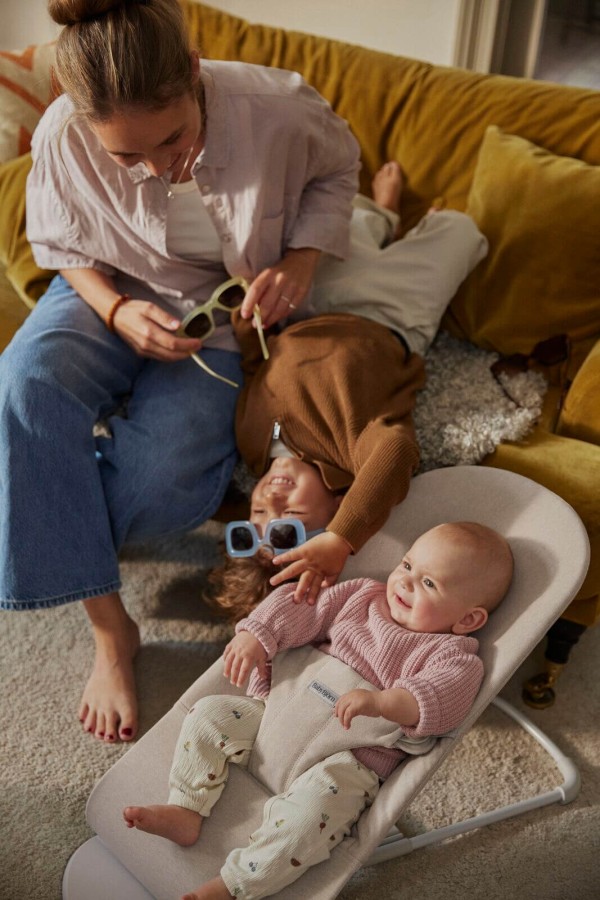 BABYBJORN - leżaczek BLISS WOVEN, Jasny Beż melanż