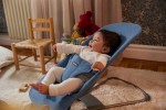 BABYBJORN - leżaczek BLISS WOVEN, Niebieski melanż