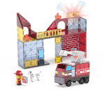 Klocki magnetyczne Remiza Strażacka 50 el. / Magna-Tiles