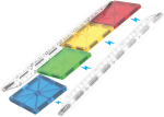 Klocki magnetyczne Rail Racers 33 el. / Magna-Tiles