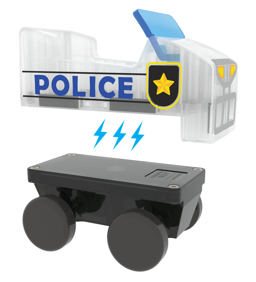 Klocki magnetyczne Patrol Policji 20 el. / Magna-Tiles