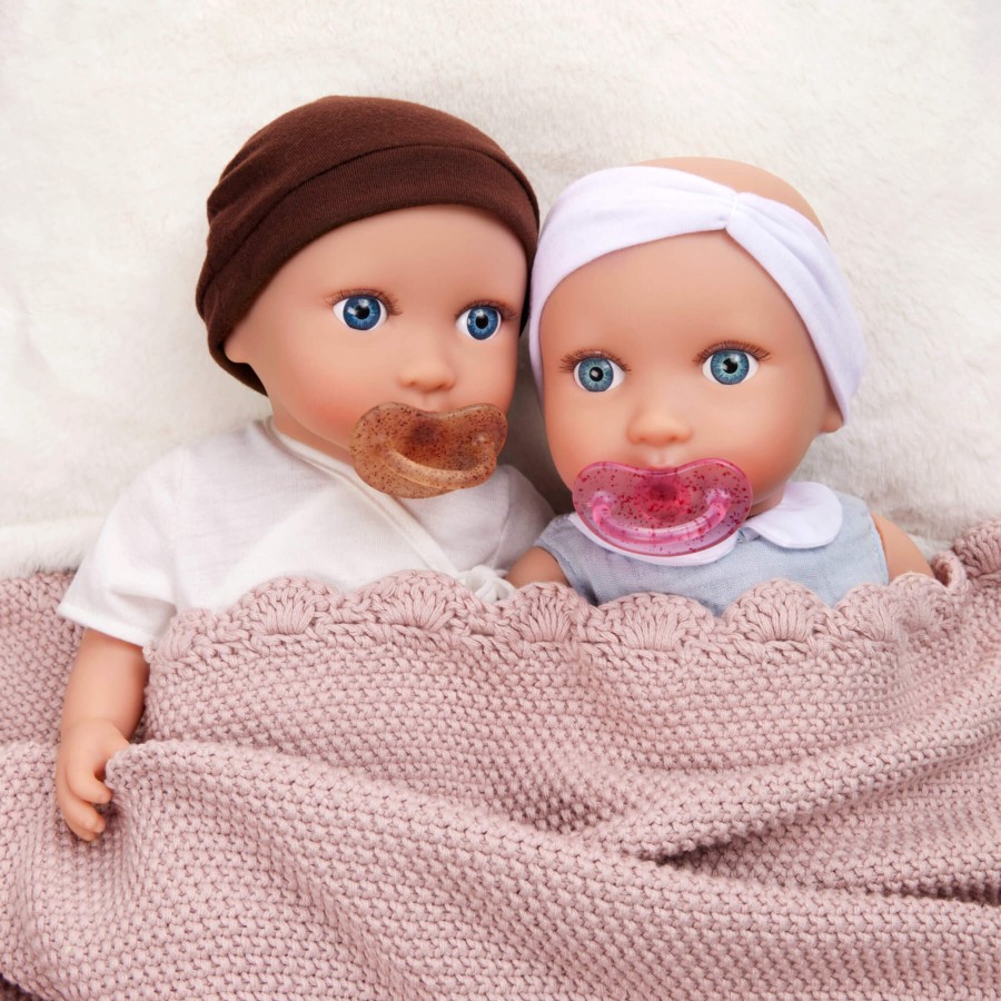 Lalki niemowlęta ze smoczkami, bliźnięta – dziewczynka i chłopczyk / LullaBaby