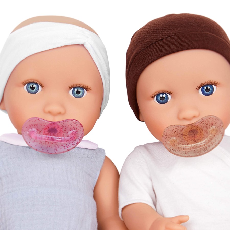 Lalki niemowlęta ze smoczkami, bliźnięta – dziewczynka i chłopczyk / LullaBaby