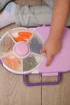 LUNCHBOX & SNACK SPINNER 2IN1 śniadaniówka dla dzieci, Grape Purple / GOBE
