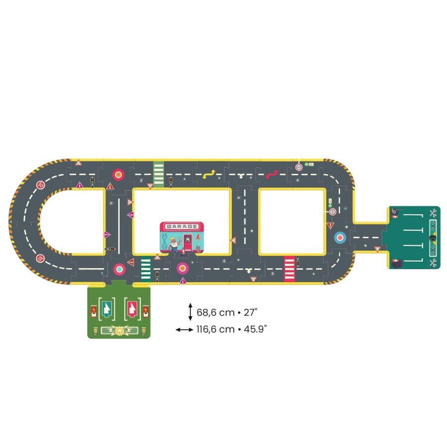 Puzzle kartonowe ULICE CRAZY MOTORS / Djeco