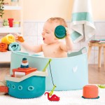 Fish & Splish – statek z akcesoriami - wersja jasnoniebieska / B.Toys