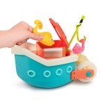 Fish & Splish – statek z akcesoriami - wersja jasnoniebieska / B.Toys