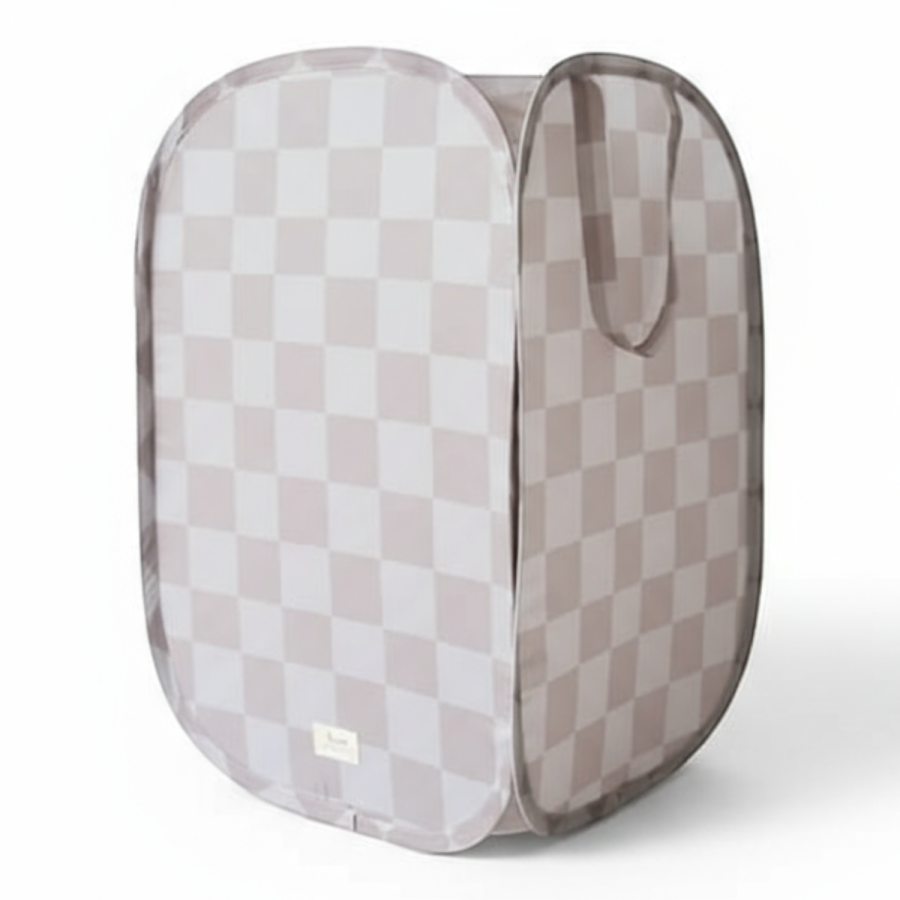Kosz na pranie i zabawki Pop-up Checkerboard Beige / 3 Sprouts