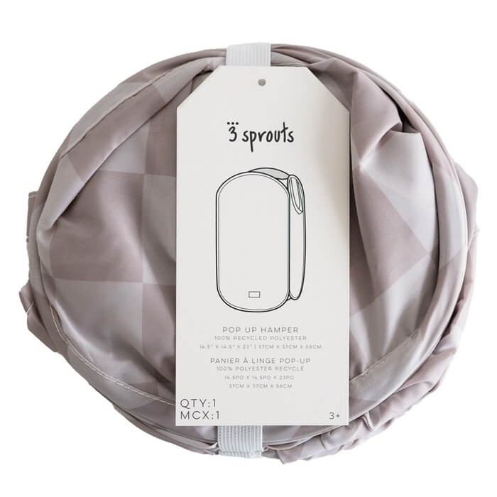 Kosz na pranie i zabawki Pop-up Checkerboard Beige / 3 Sprouts
